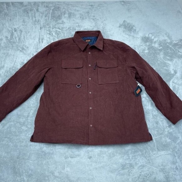 Bass Outdoor Corduroy Worker Shirt XXL Rum Raisin Shacket 6665 - Picture 1 of 8